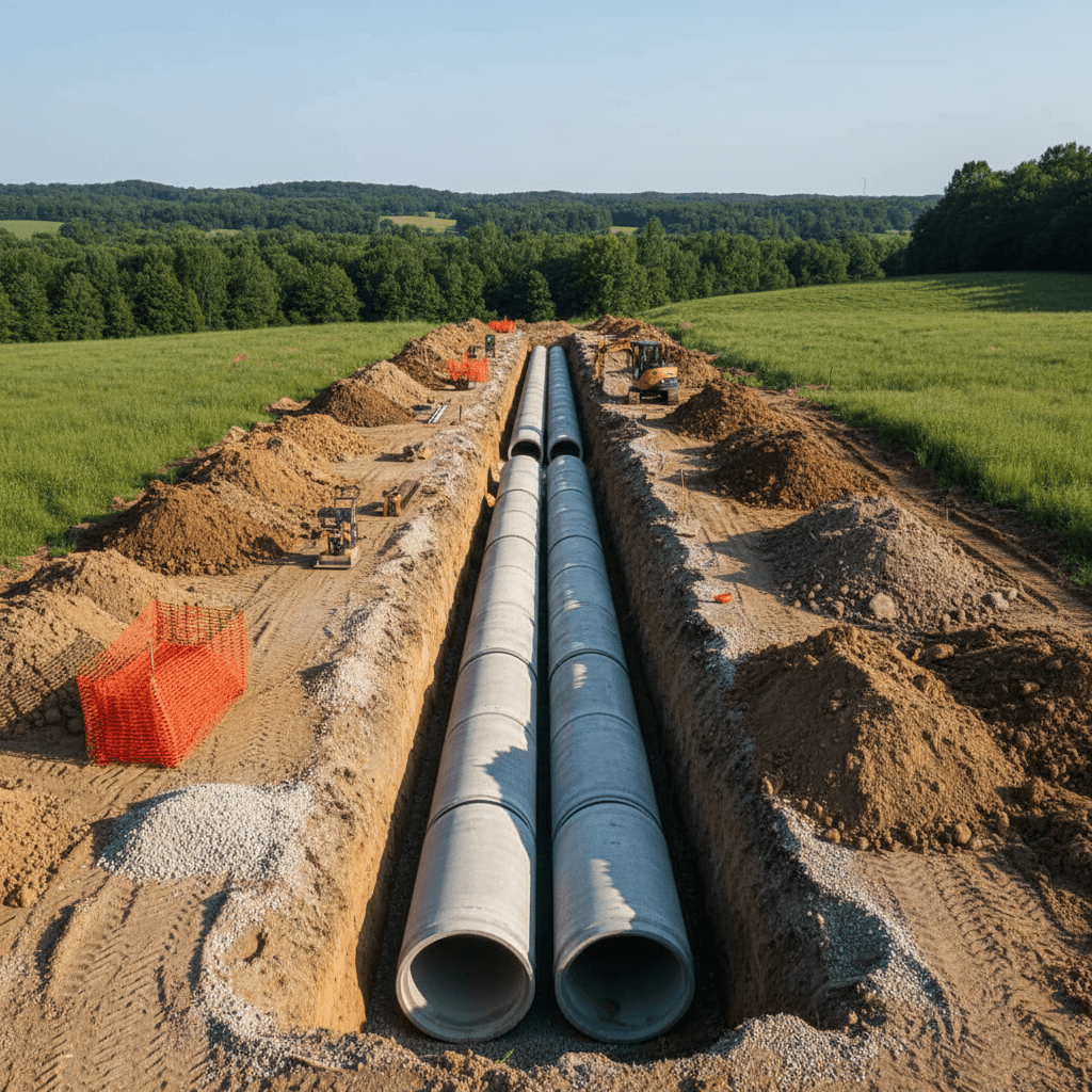 Completed mainline installation project