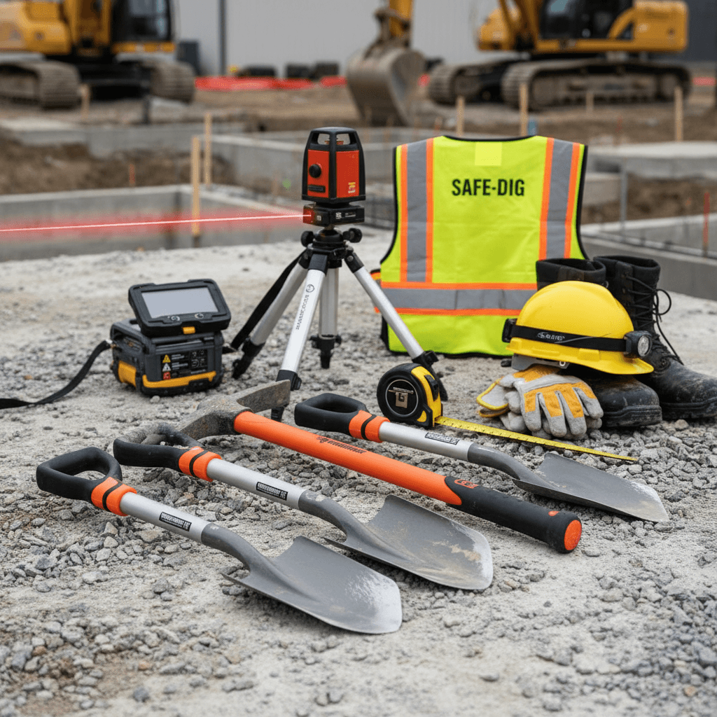 Professional excavation equipment and tools