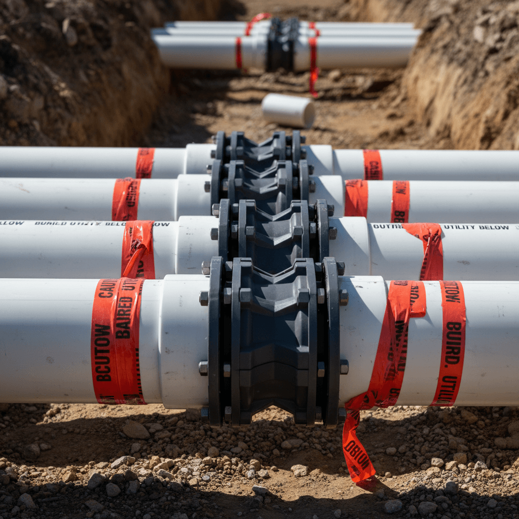 PVC mainline installation details