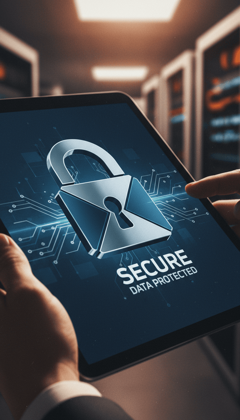 Digital security and data protection symbol representing privacy safeguards